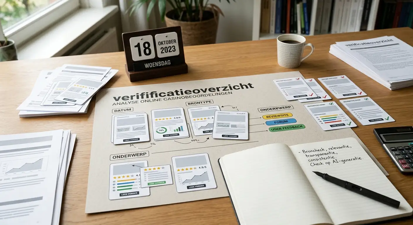 Neutrale illustratie van reviewanalyse met bron datum en onderwerp